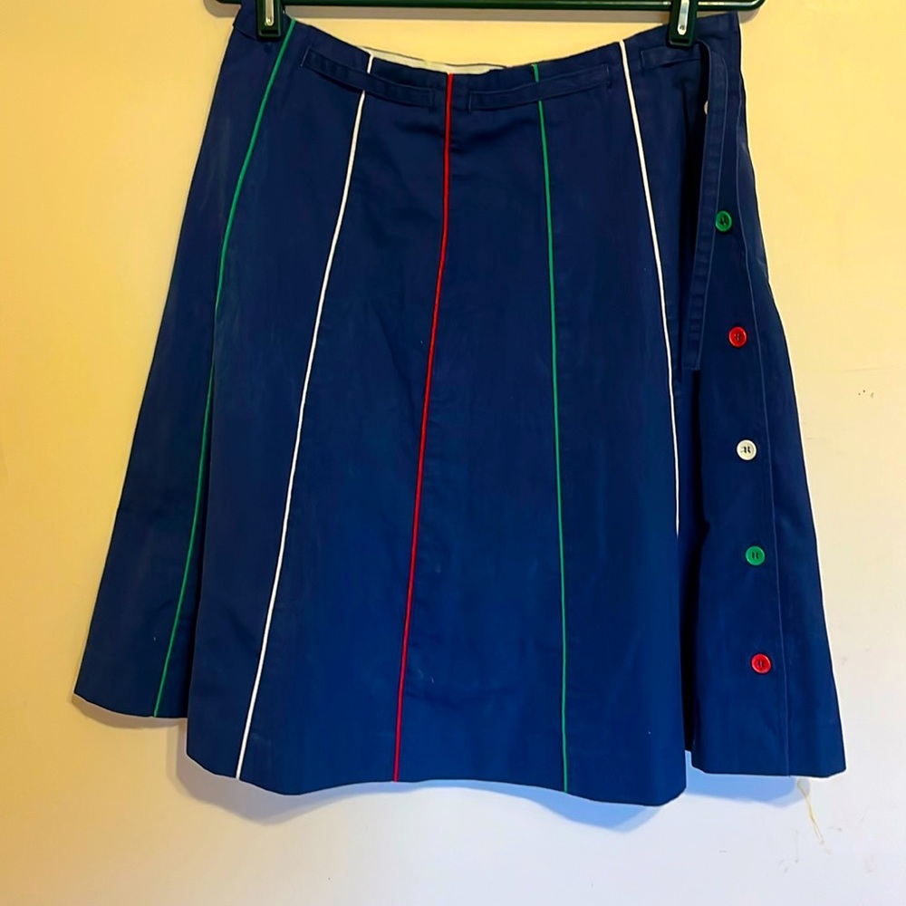Vintage blue button down skirt by Jeana